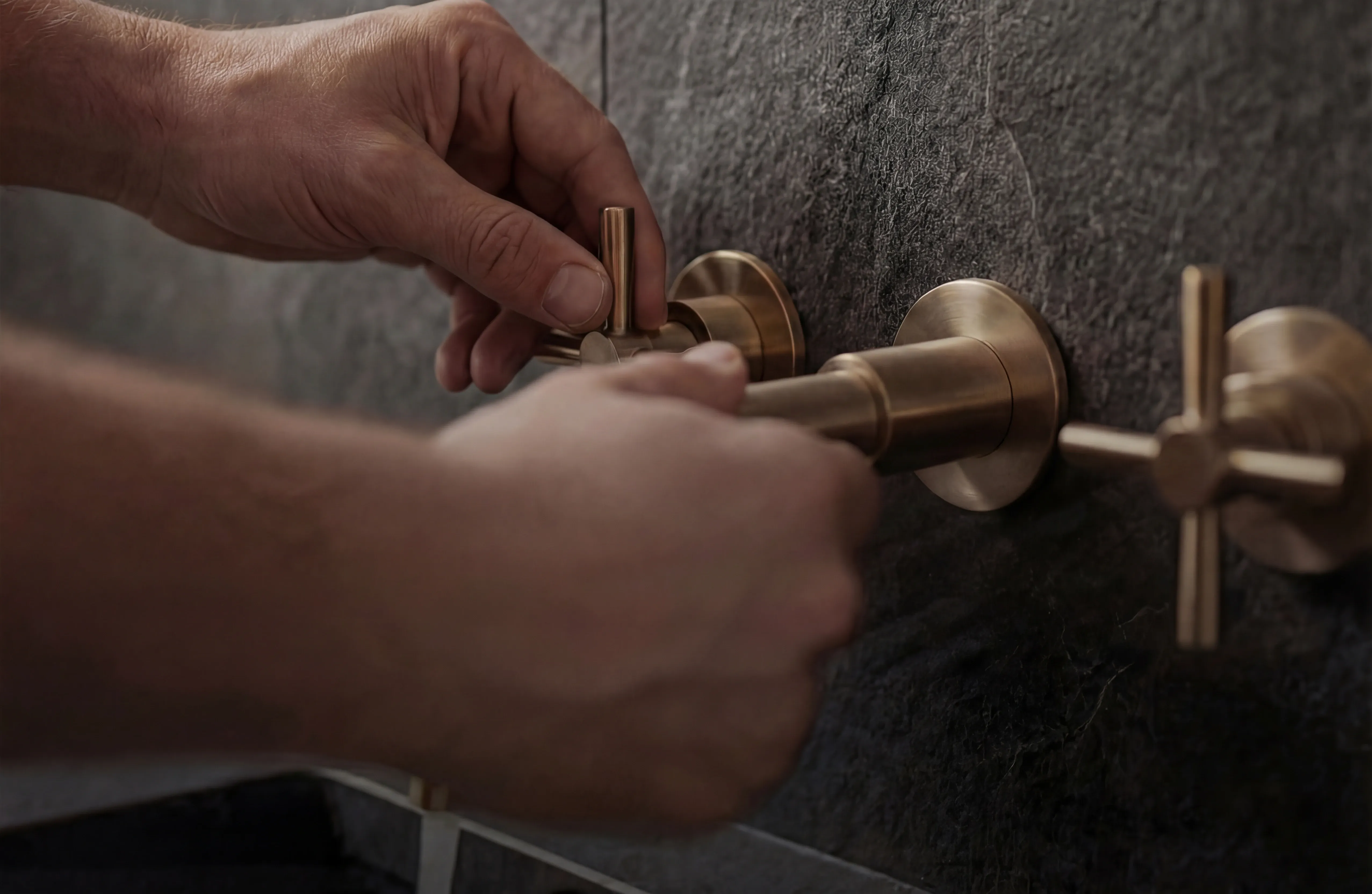 Hotel lounge with pendant lighting
